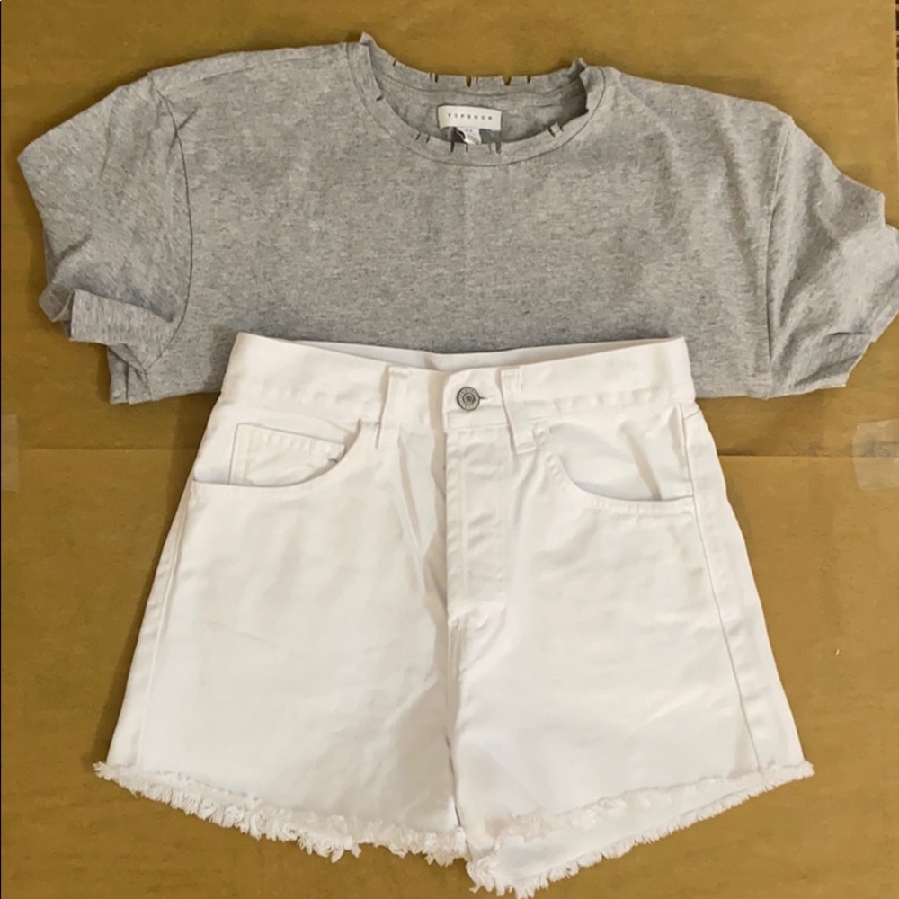 New brandy Melville White denim shorts